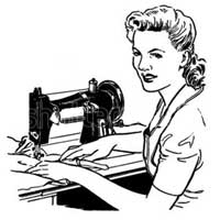 Woman Sewing Chux Pads