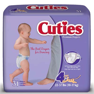Size 4  22-37 lbs 4pks/31 (124ct)