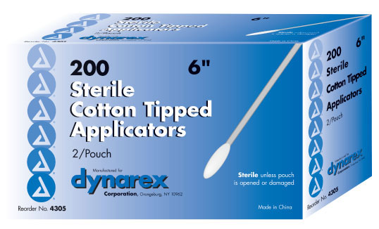 Cotton Tipped Applicators 6" Sterile 2's